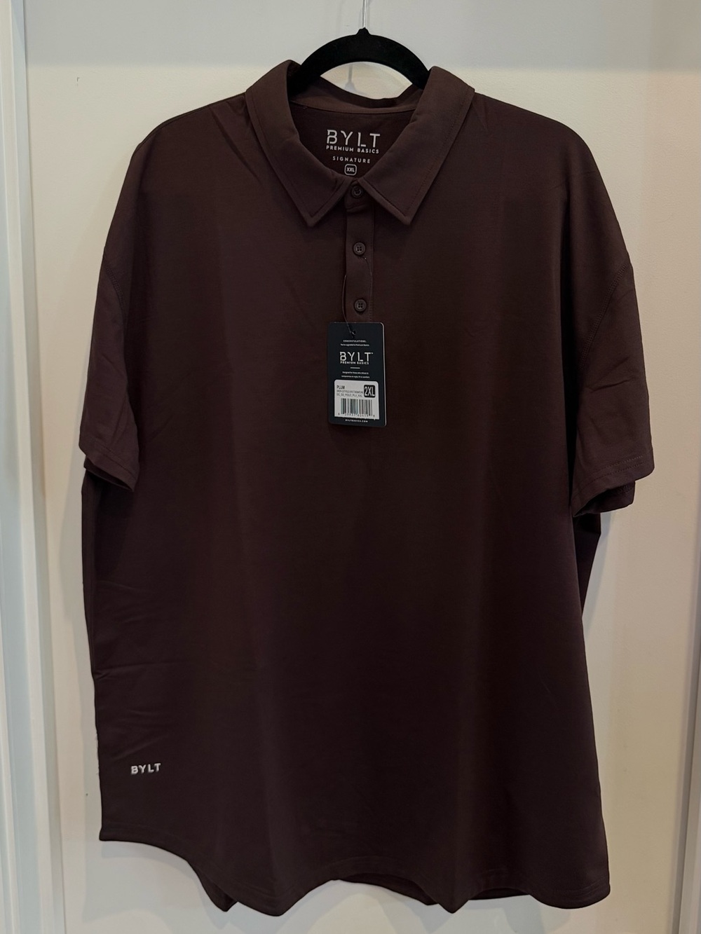BYLT Basics Signature Polo in Plum